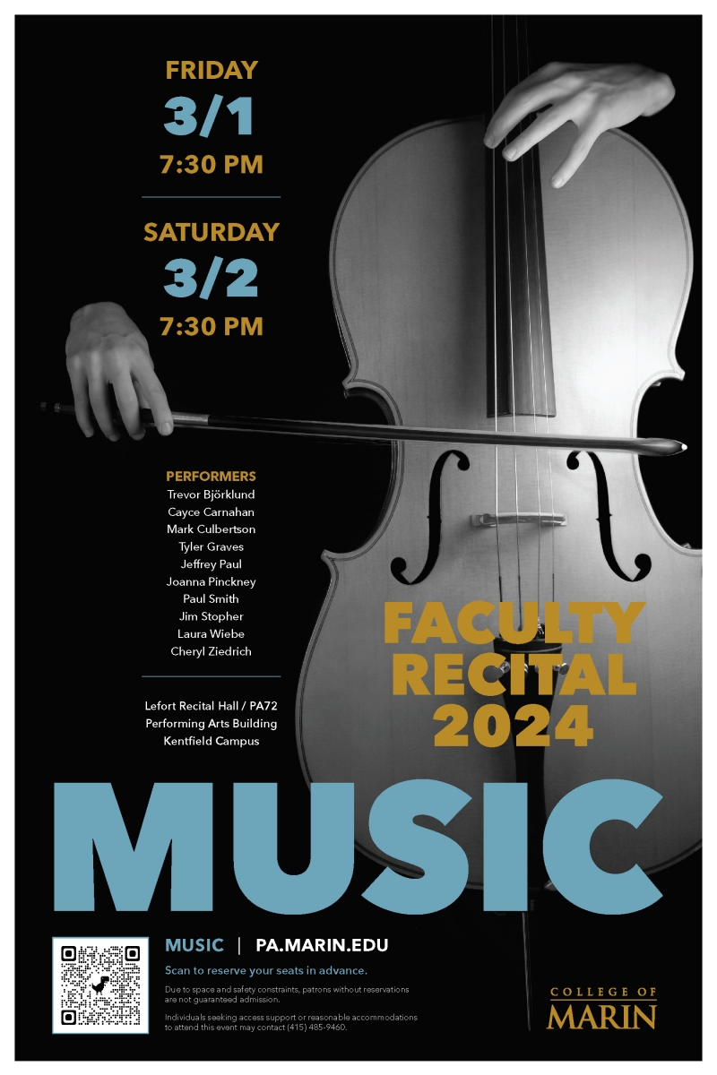 Music Faculty Recital Spring 2024 Poster Design